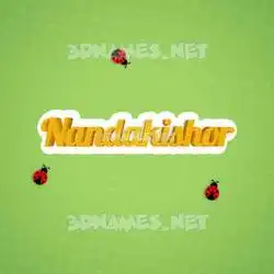 nandakishor in Ladybugs style - 3D name wallpaper