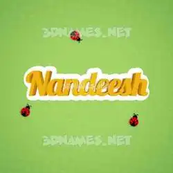 nandeesh in Ladybugs style - 3D name wallpaper