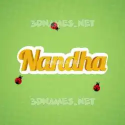 nandha in Ladybugs style - 3D name wallpaper