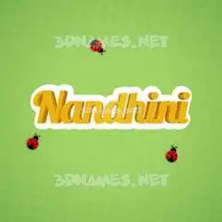 nandhini in Ladybugs style - 3D name wallpaper