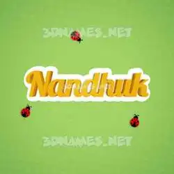 nandhuk in Ladybugs style - 3D name wallpaper