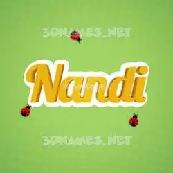 nandi in Ladybugs style - 3D name wallpaper