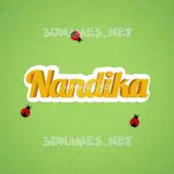 nandika in Ladybugs style - 3D name wallpaper