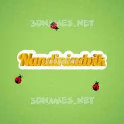 nandiniadvik in Ladybugs style - 3D name wallpaper