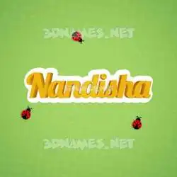 nandisha in Ladybugs style - 3D name wallpaper