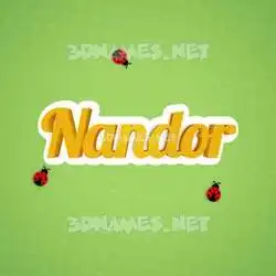nandor in Ladybugs style - 3D name wallpaper
