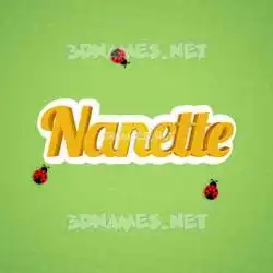 nanette in Ladybugs style - 3D name wallpaper