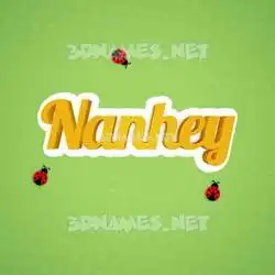 nanhey in Ladybugs style - 3D name wallpaper