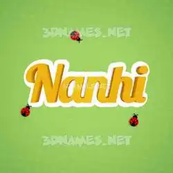 nanhi in Ladybugs style - 3D name wallpaper