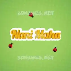 nani maha in Ladybugs style - 3D name wallpaper