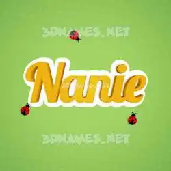 nanie in Ladybugs style - 3D name wallpaper
