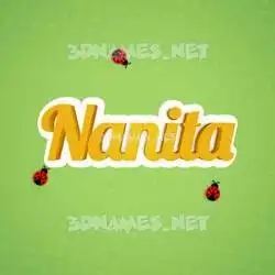 nanita in Ladybugs style - 3D name wallpaper