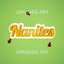 nanites in Ladybugs style - 3D name wallpaper