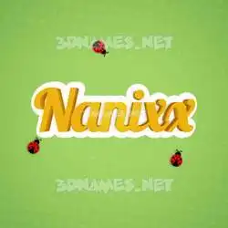 nanixx in Ladybugs style - 3D name wallpaper