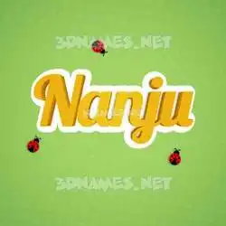 nanju in Ladybugs style - 3D name wallpaper