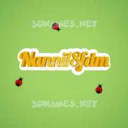 nanni18fdm in Ladybugs style - 3D name wallpaper