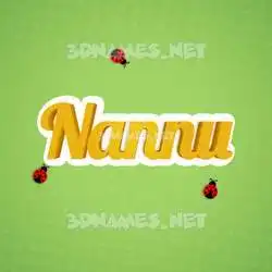 nannu in Ladybugs style - 3D name wallpaper