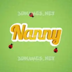 nanny in Ladybugs style - 3D name wallpaper