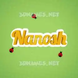 nanosh in Ladybugs style - 3D name wallpaper