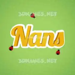 nans in Ladybugs style - 3D name wallpaper