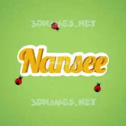 nansee in Ladybugs style - 3D name wallpaper