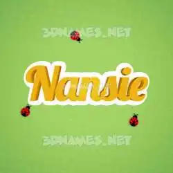 nansie in Ladybugs style - 3D name wallpaper