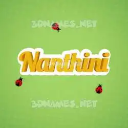 nanthini in Ladybugs style - 3D name wallpaper