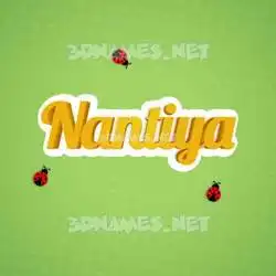 nantiya in Ladybugs style - 3D name wallpaper