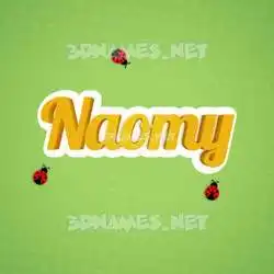naomy in Ladybugs style - 3D name wallpaper
