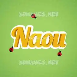 naou in Ladybugs style - 3D name wallpaper