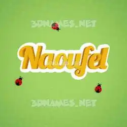 naoufel in Ladybugs style - 3D name wallpaper