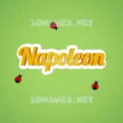 napoleon in Ladybugs style - 3D name wallpaper