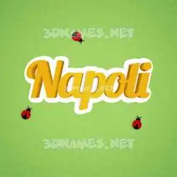 napoli in Ladybugs style - 3D name wallpaper