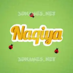 naqiya in Ladybugs style - 3D name wallpaper
