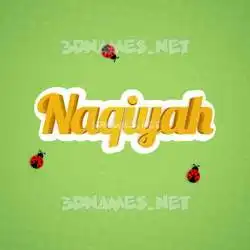 naqiyah in Ladybugs style - 3D name wallpaper