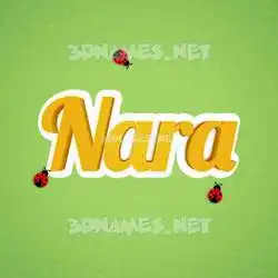 nara in Ladybugs style - 3D name wallpaper