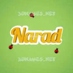 narad in Ladybugs style - 3D name wallpaper