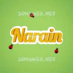 narain in Ladybugs style - 3D name wallpaper