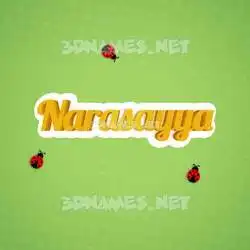 narasayya in Ladybugs style - 3D name wallpaper