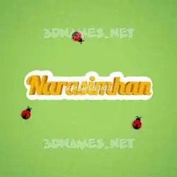 narasimhan in Ladybugs style - 3D name wallpaper