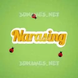 narasing in Ladybugs style - 3D name wallpaper
