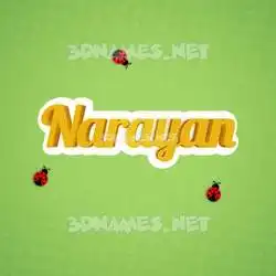 narayan in Ladybugs style - 3D name wallpaper