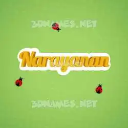 narayanan in Ladybugs style - 3D name wallpaper