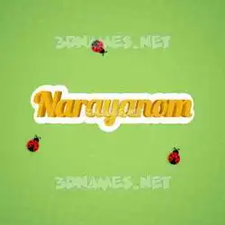 narayanom in Ladybugs style - 3D name wallpaper