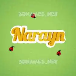 narayn in Ladybugs style - 3D name wallpaper