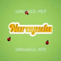 narayudu in Ladybugs style - 3D name wallpaper