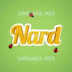 nard in Ladybugs style - 3D name wallpaper