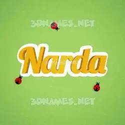 narda in Ladybugs style - 3D name wallpaper