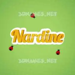 nardine in Ladybugs style - 3D name wallpaper