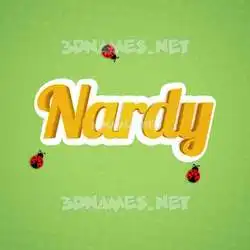nardy in Ladybugs style - 3D name wallpaper